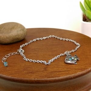 ‼️2/$18‼️ Rhinestone Fish Charm Ankle Bracelet